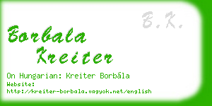 borbala kreiter business card